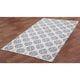 preview thumbnail 20 of 18, Jacquard Handmade Blue Cotton Medallion Area Rug