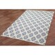 preview thumbnail 10 of 18, Jacquard Handmade Blue Cotton Medallion Area Rug