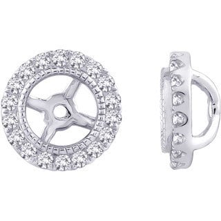 14k White Gold 1 4ct Tdw Halo Diamond Earring Jackets Free 14k White Gold 1 4ct Tdw Halo Diamond Earring Jackets Free Shipping Today 9987821