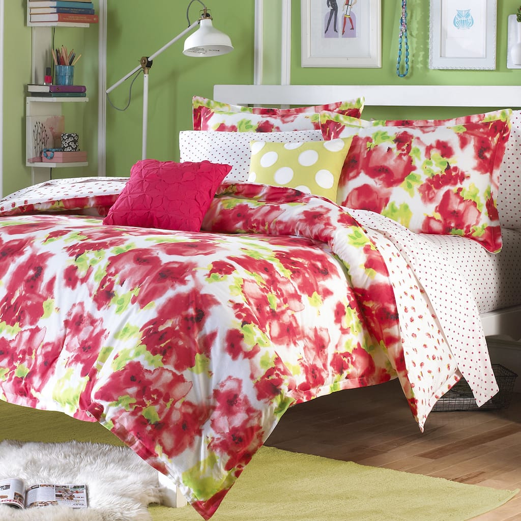 Teen Vogue Painted Poppy 3-piece Comforter Set
