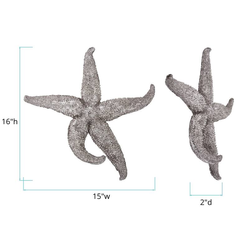 Allan Andrews Deep Pewter Coastal Starfish Wall Art (Medium)