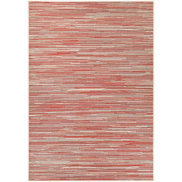 Monaco Marbella Coral/ Ivory/ Pewter Rug (510 x 92)