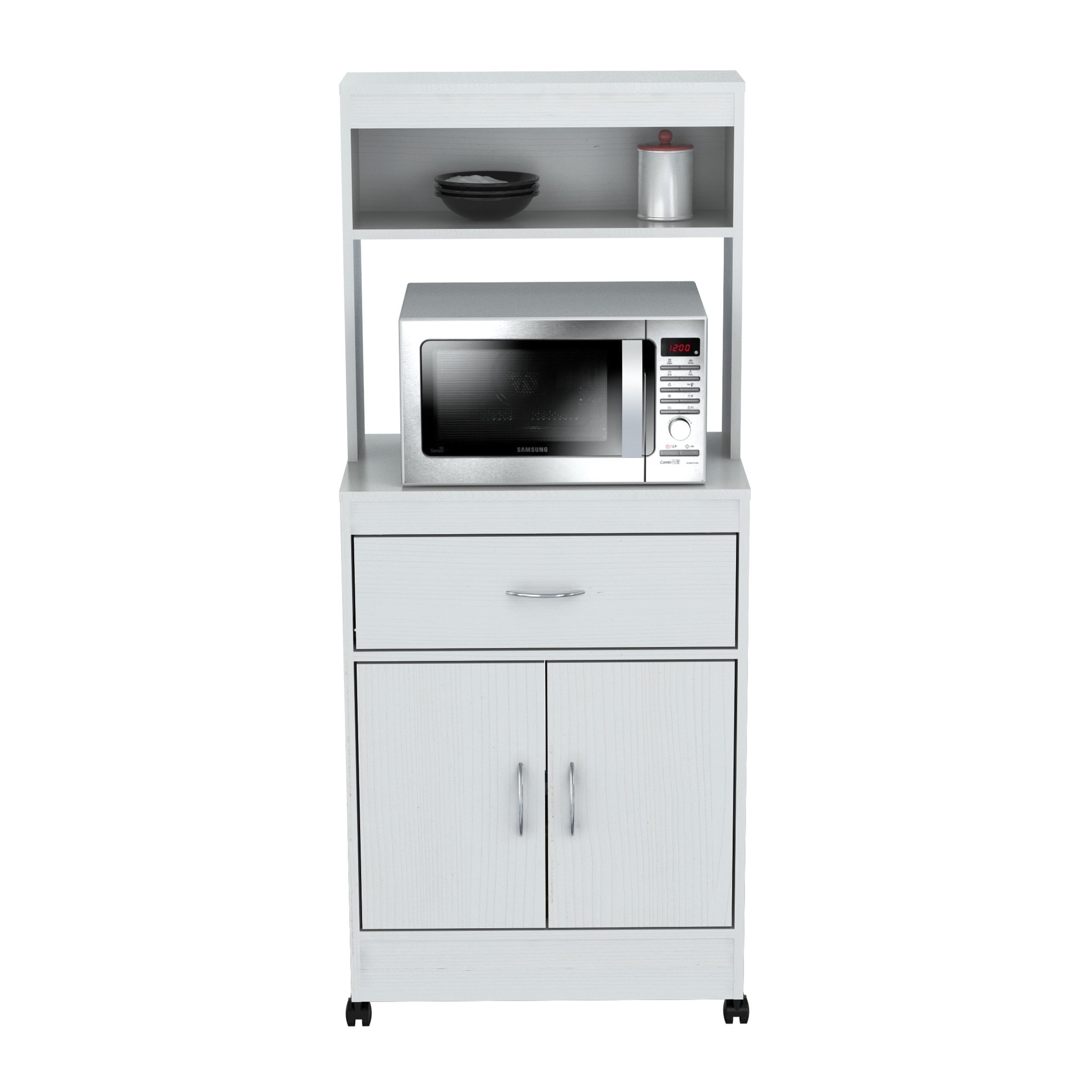 Inval Mini Refrigerator and Microwave Storage Cabinet - On Sale - Bed Bath  & Beyond - 32501302
