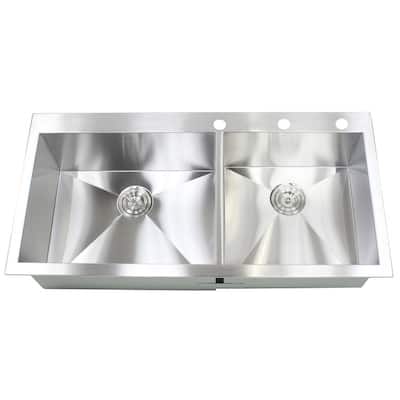 43-inch Stainless Steel Single Bowl Topmount Drop-in Zero Radius Kitchen Island Bar Sink 16 Gauge