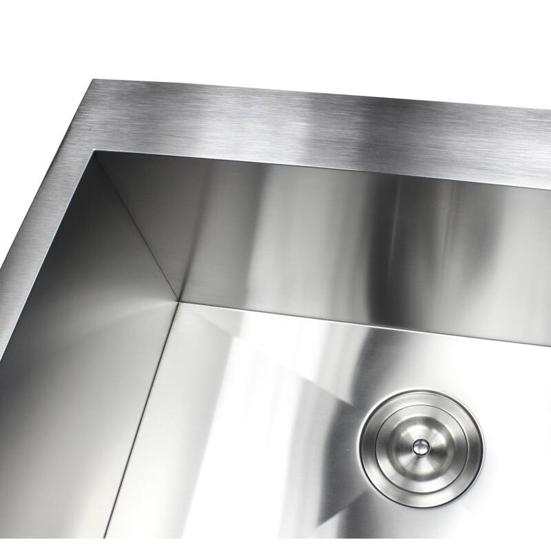 43-inch Stainless Steel Single Bowl Topmount Drop-in Zero Radius Kitchen Island Bar Sink 16 Gauge