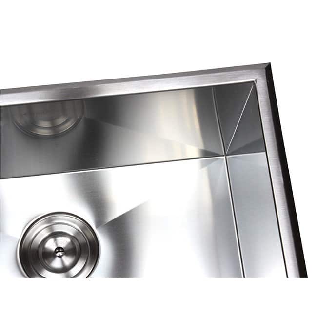 23-inch Stainless Steel Single Bowl Topmount Drop-in Zero Radius Kitchen Laundry Utility Sink 16 Gauge