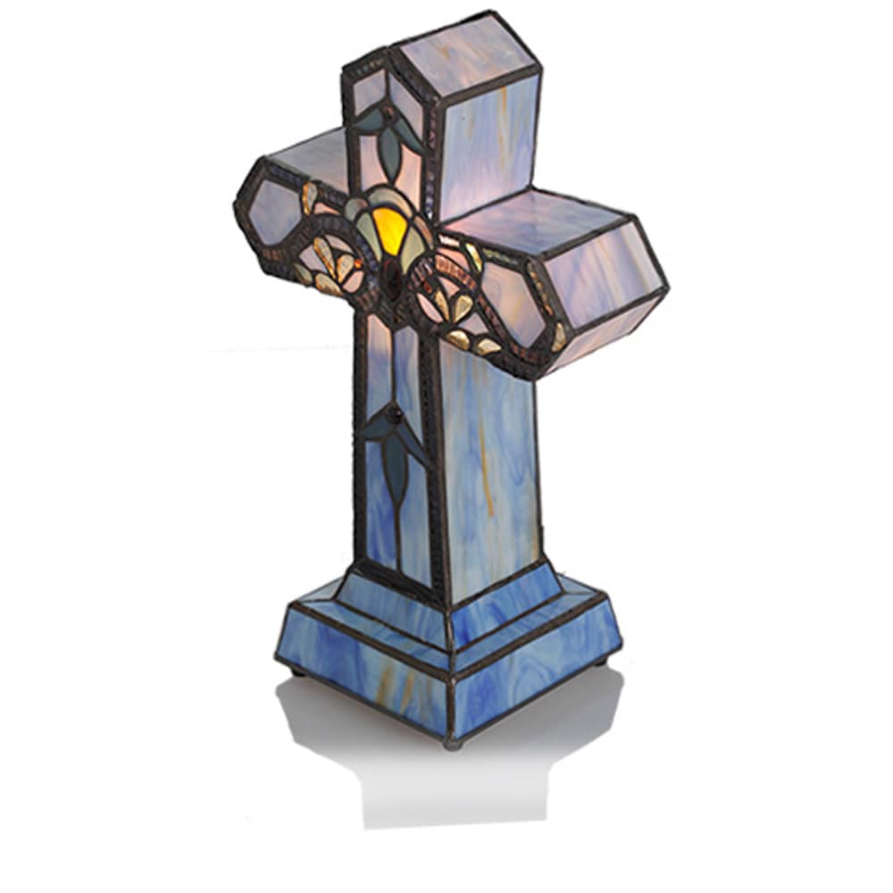 tiffany style cross lamp