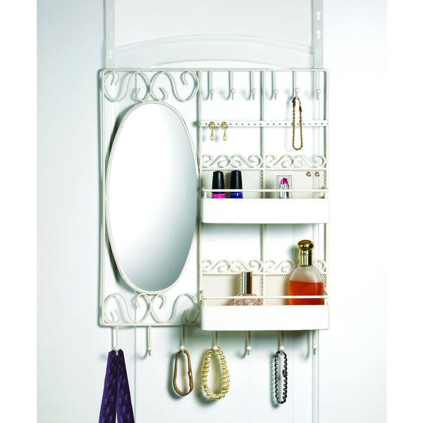 Shop Home Basics Over The Door Vanity Scroll Jewelry And Cosmetic