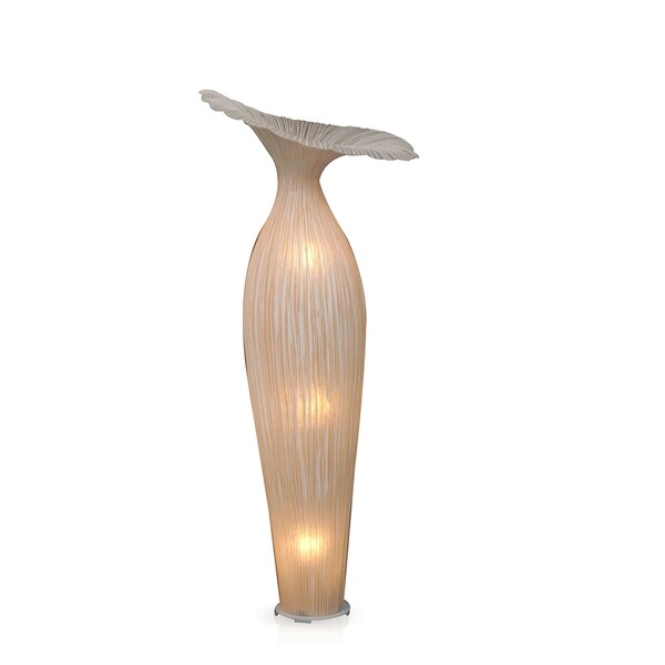 East At Main's Gunter Antique Bold Transitional White Indoor Floor Lamp