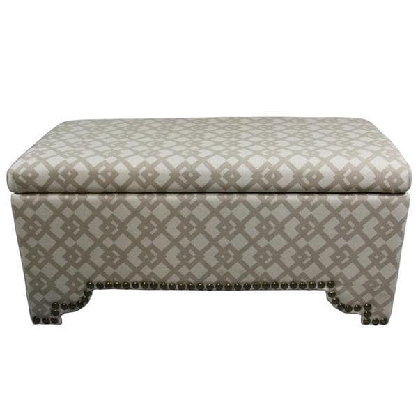 17.75H Geometric Nail Button Bench w/ 3 Seatings   17139600