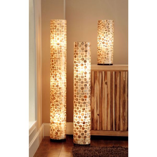 East At Main's Cuero Sleek Polished Transitional Brown Indoor Floor Lamp