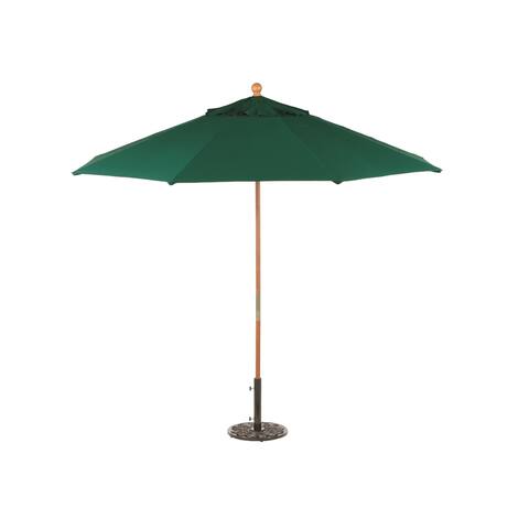 Oxford Garden Octagon 9 foot Sunbrella Market Umbrella, Wood
