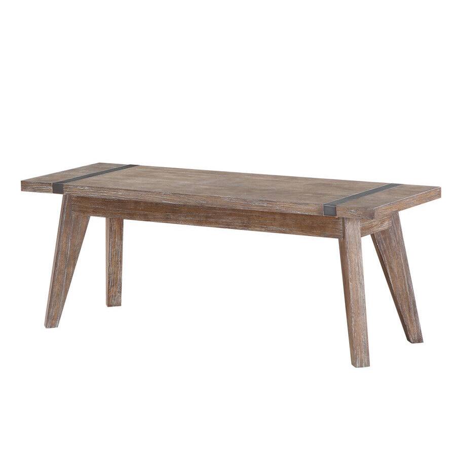 Viewpoint Washed Oak Rustic Dining Bench