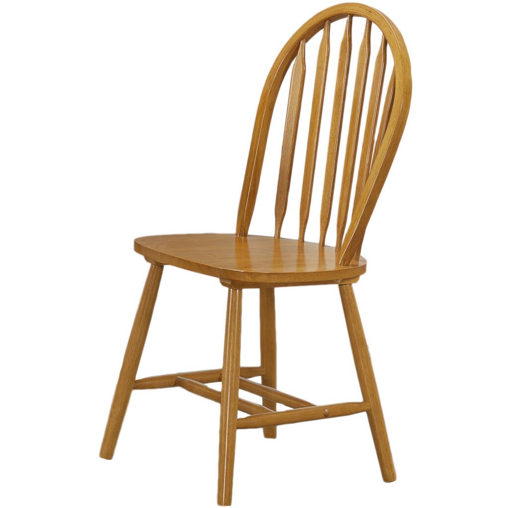 Spiced Oak Windsor Back Dining Chairs (Set of 2)