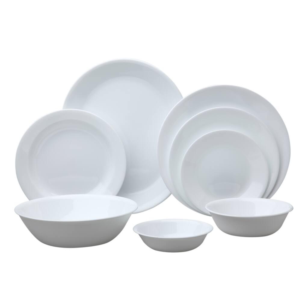 Corelle Livingware 76-Piece Set - Winter Frost White (Service for 12)