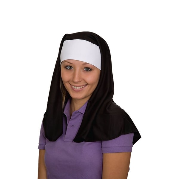 Shop Adult Black and White Costume Nun Hat Free Shipping On Orders