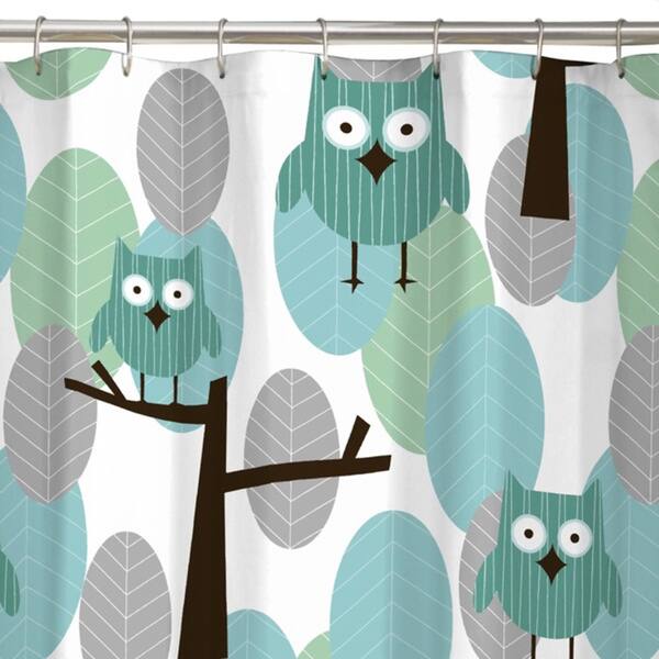 Shop Maytex Owl Fabric Shower Curtain Free Shipping On Orders