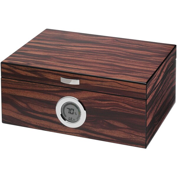 Visol Brawley Macassar Finish Cigar Humidor (Holds 75 Cigars)