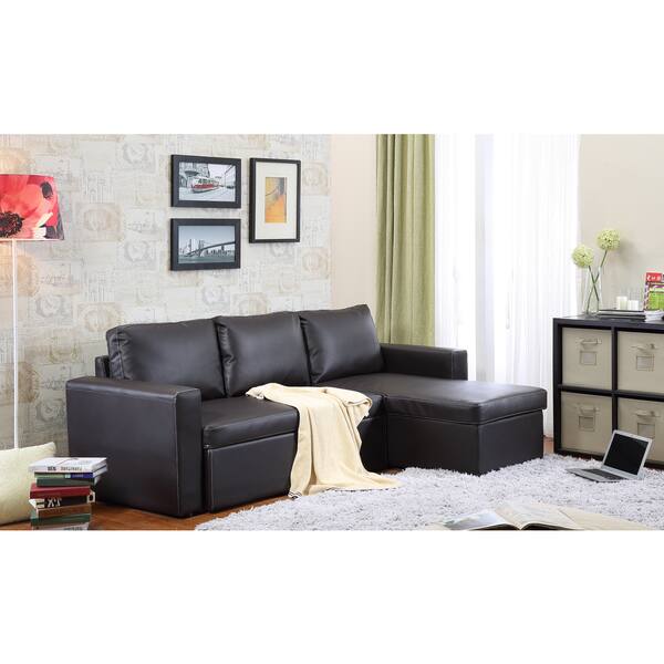 Shop The Hom Georgetown 2 Piece Brown Bi Cast Leather Sectional