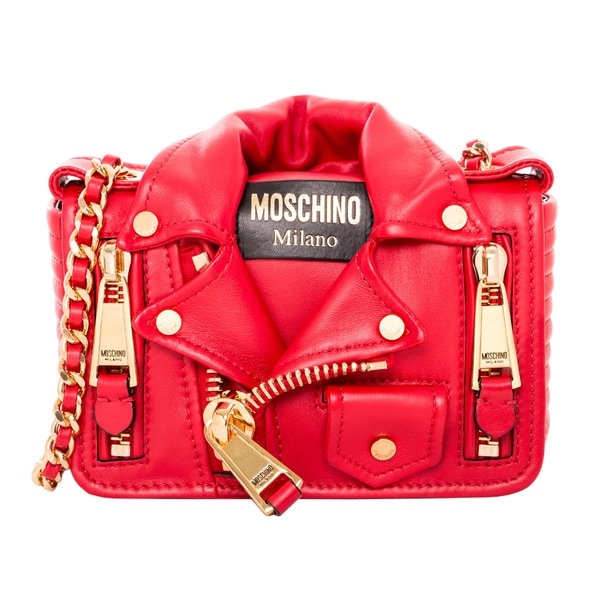 moschino small leather shoulder bag