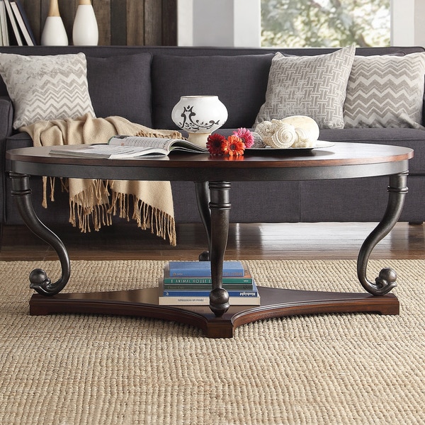 Shop Elbridge Classic Cherry Traditional Coffee Table Free Shipping