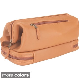 genuine leather toiletry travel bag