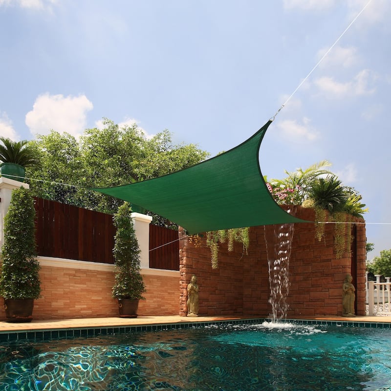 Small Square Sail Sun Shade - Hunter Green