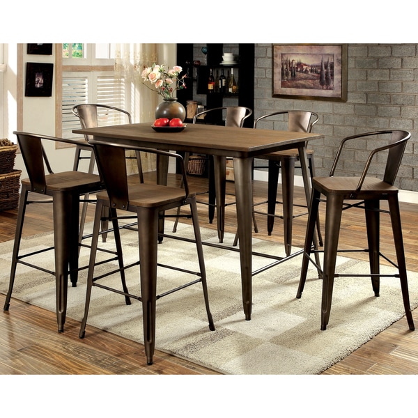 7 piece industrial dining set new arrivals