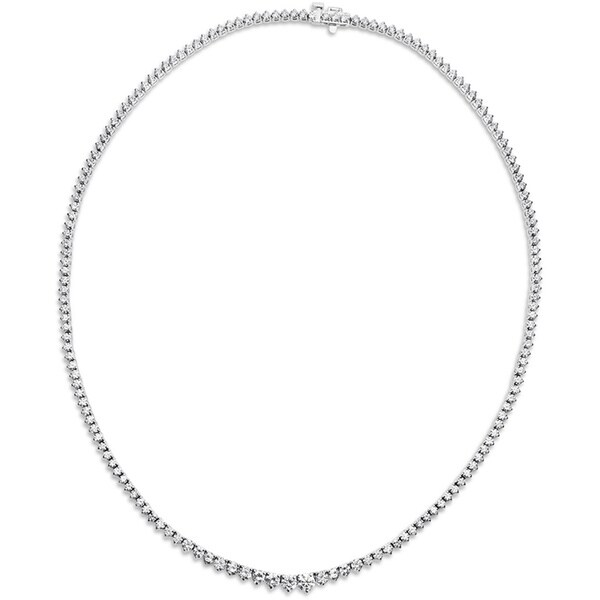 SummerRose 18k White Gold 7ct TDW Round-cut Diamond Tennis Necklace
