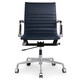 preview thumbnail 3 of 2, M348 Modern Navy Blue Vegan Leather Office Chair (As Is Item)