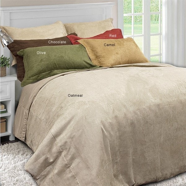 Microsuede 3-piece Duvet Cover Set - Free Shipping Today - Overstock ...