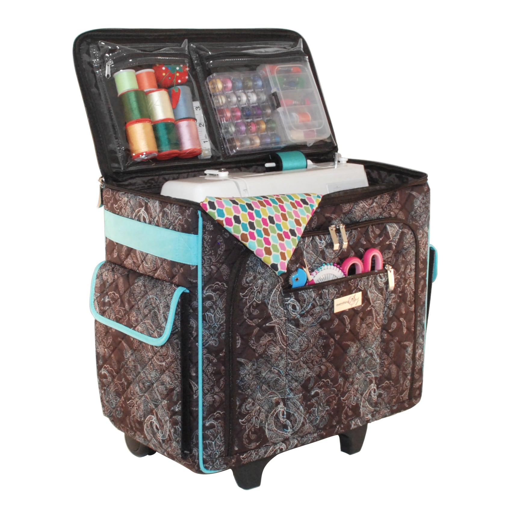 Shop Quilted Rolling Sewing Tote Free Shipping Today