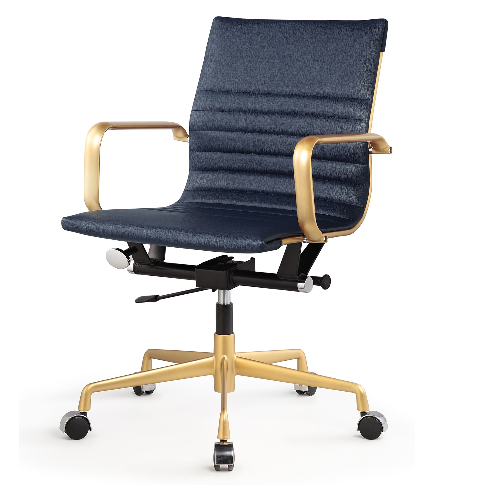 navy and gold desk chair