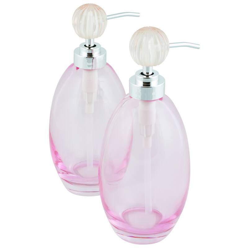 Sherry Kline Lisette Pink Glass Lotion/Soap Dispenser