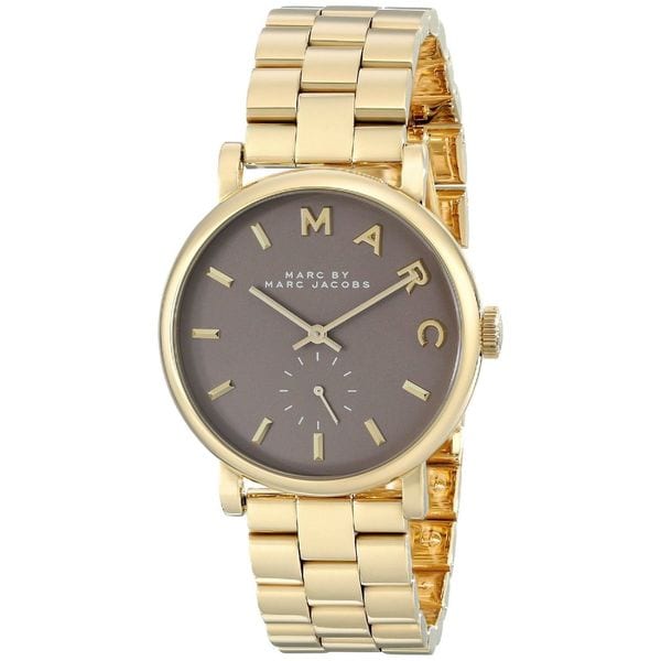 Marc Jacobs Women's MBM3281 Baker Round Goldtone Bracelet Watch