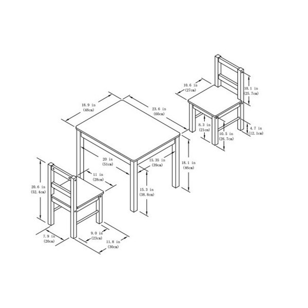 espresso childrens table and chairs