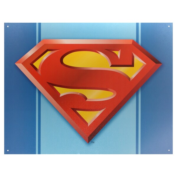 Vintage Metal Art Decorative Superman Logo Tin Sign   17147989