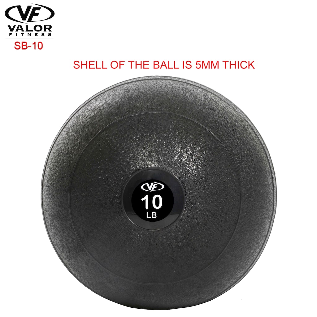 Valor Fitness SB-10 10-pound Slam Ball - Black