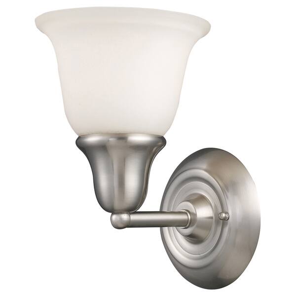 slide 1 of 1, Berwick Brushed Nickel 1-light Vanity