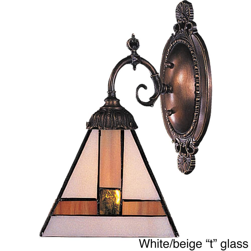Elk Home Mix-N-Match Tiffany Bronze With Tiffany Glass 1 Light Sconce
