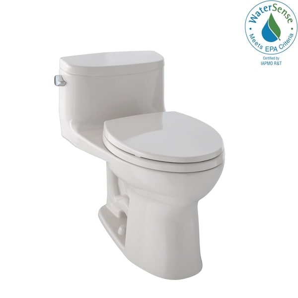 Toto Supreme II One-Piece Elongated 1.28 GPF Universal Height Toilet with CeFiONtect, Sedona Beige (MS634114CEFG#12)