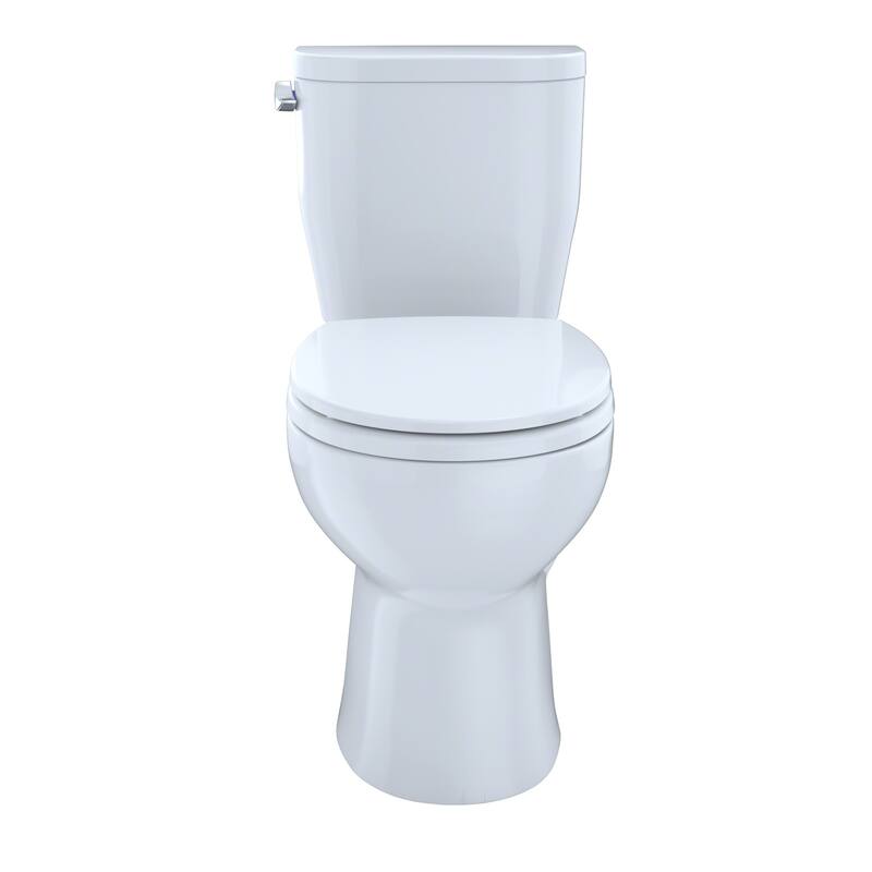 Toto Entrada Two-Piece Round 1.28 GPF Universal Height Toilet, Cotton White (CST243EF#01)