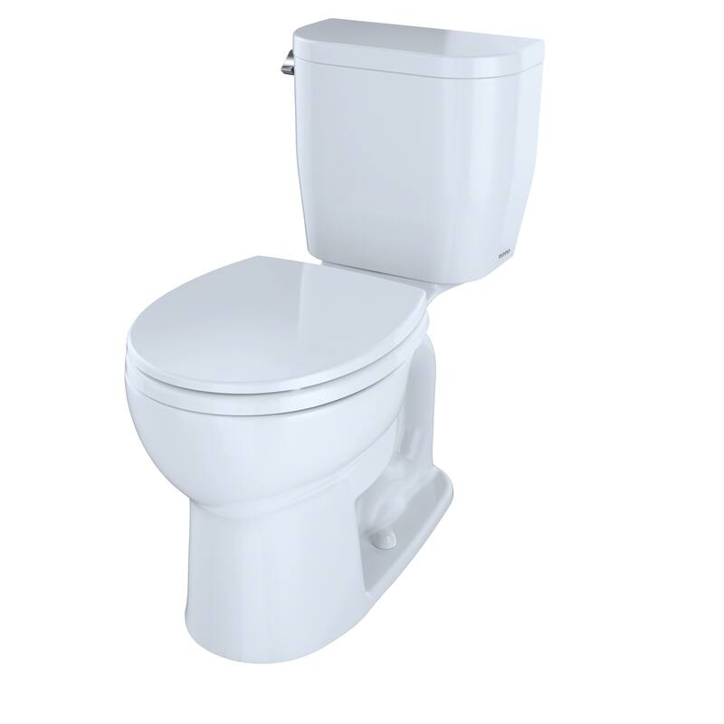 Toto Entrada Two-Piece Round 1.28 GPF Universal Height Toilet, Cotton White (CST243EF#01)
