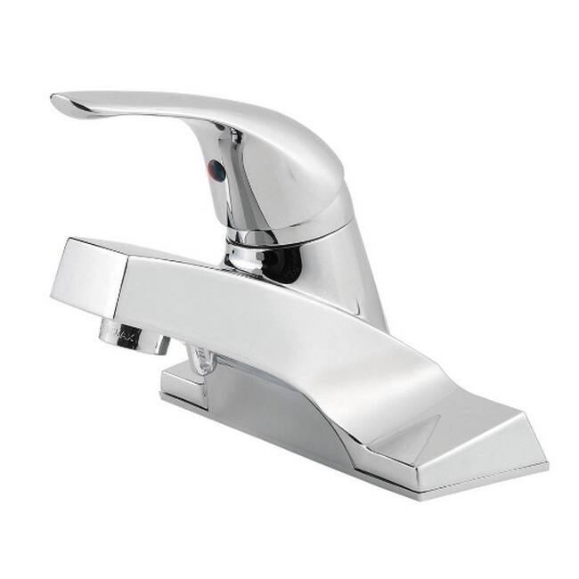 Pfister Pfirst Series Lavatory 42 Pi Single Control No Pop-up Polished Chrome Bathroom Faucet