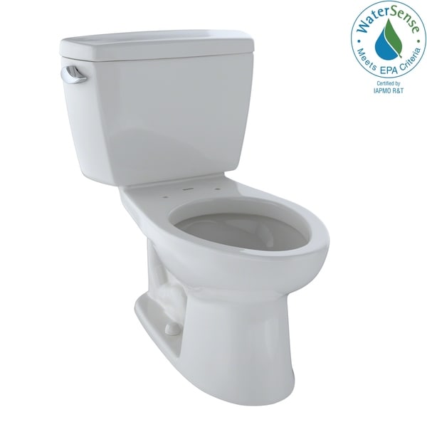 Toto Eco Drake Two-Piece Elongated 1.28 GPF Toilet, Colonial White (CST744E#11)