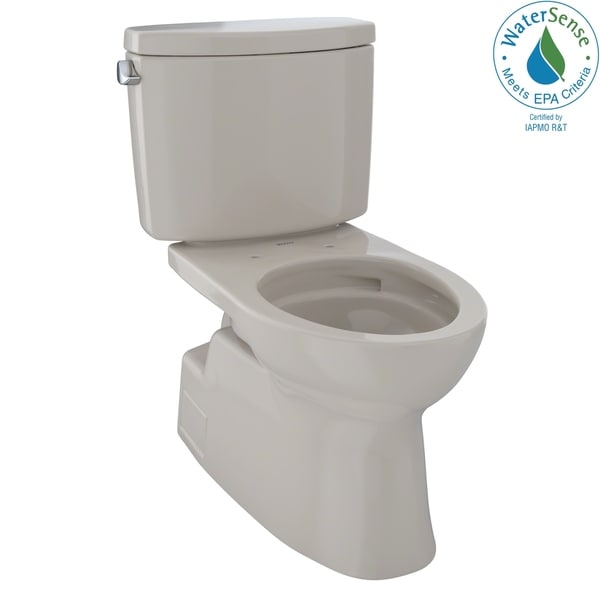 Toto Vespin II Two-Piece Elongated 1.28 GPF Universal Height Skirted Design Toilet with CeFiONtect, Bone (CST474CEFG#03)