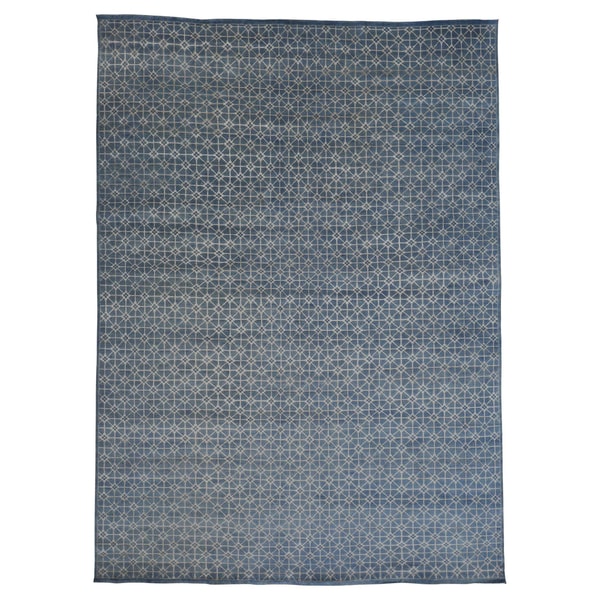 Shop Modern Handmade Wool and Viscose Rayon from Bamboo Oriental Area