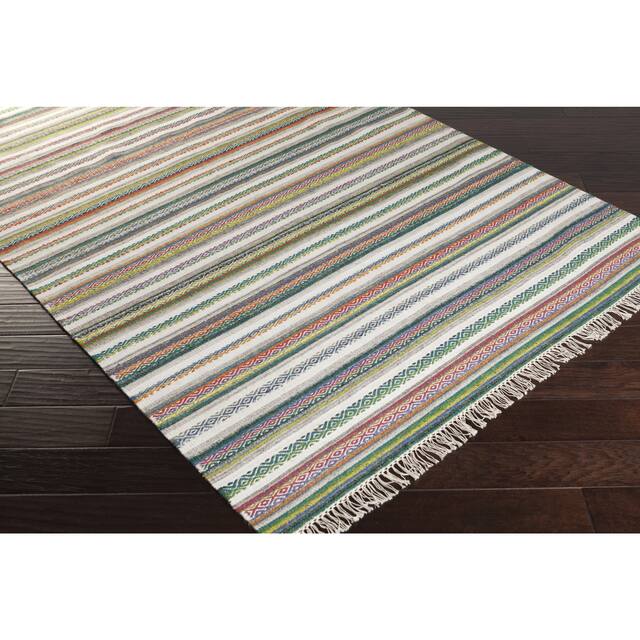 Hand-woven Tommy Stripe Reversible Area Rug