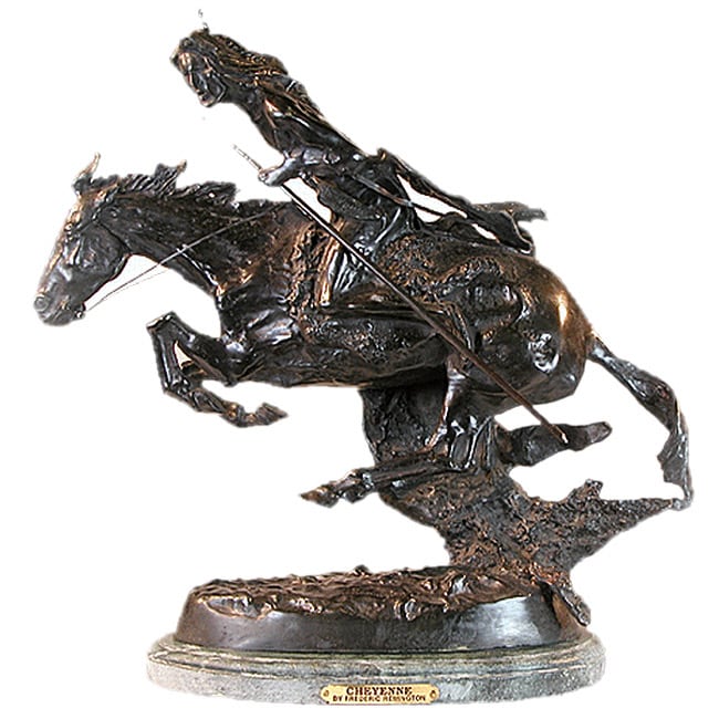 Cheyenne Bronze Remington Statue Free Shipping Today