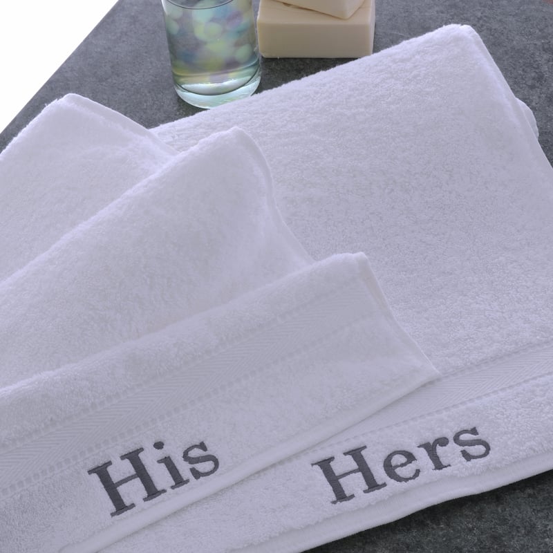 Copper Grove HamlingAuthentic Hotel Personalized His and Hers Turkish Cotton Hand Towels (Set of 2)